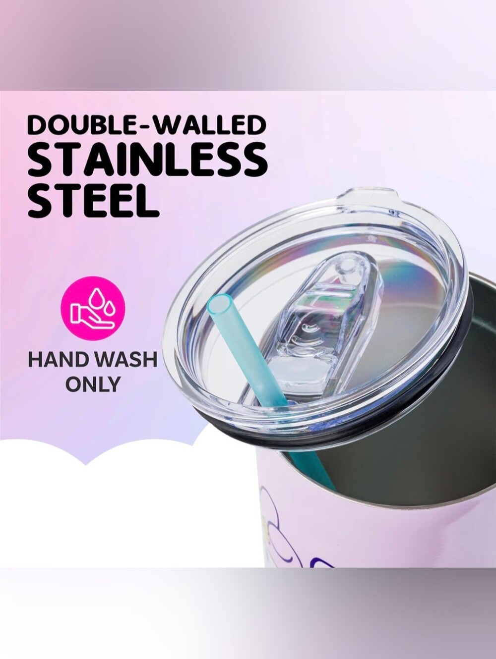 Hello Kitty 40 oz. Stainless Steel Tumbler With Handle - Picture 7 of 8